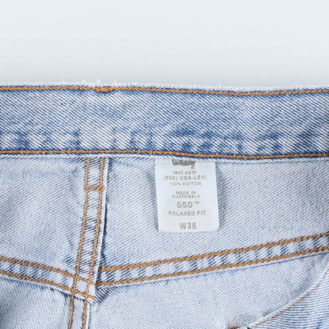 Levi's 550 Relaxed Fit Denim Shorts, Men's Size W37 cotton Blue type light blue Vintage Second Hand