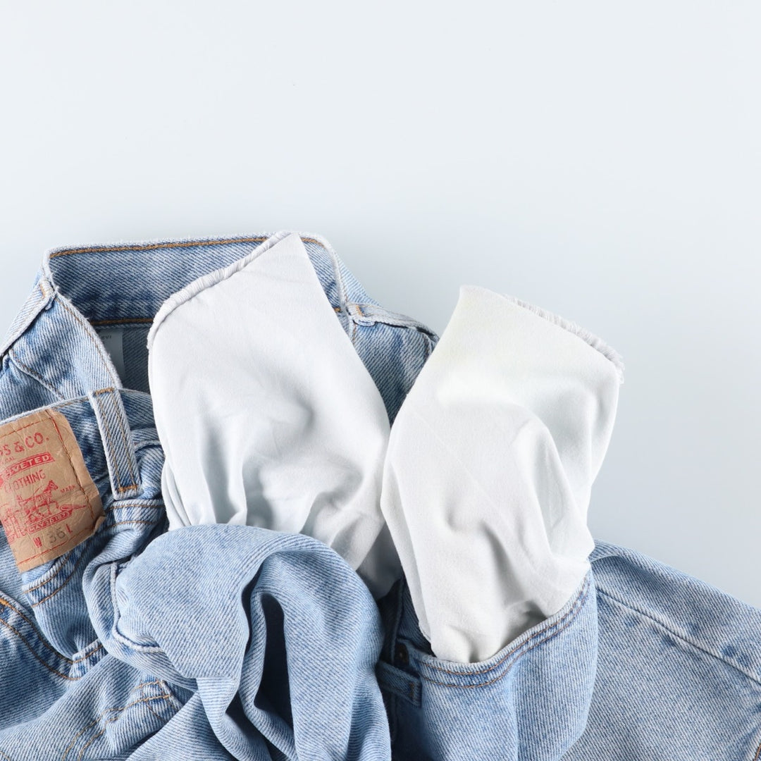 Levi's 550 Relaxed Fit Denim Shorts, Men's Size W37 cotton Blue type light blue Vintage Second Hand