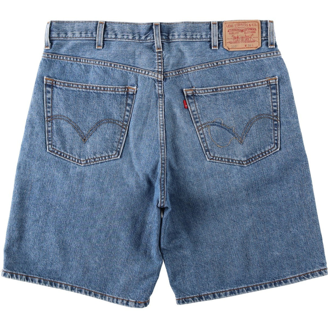 Big Size Levi's 550 Relaxed Fit Denim Shorts (Men's W40 equivalent) cotton blue type Vintage Second Hand