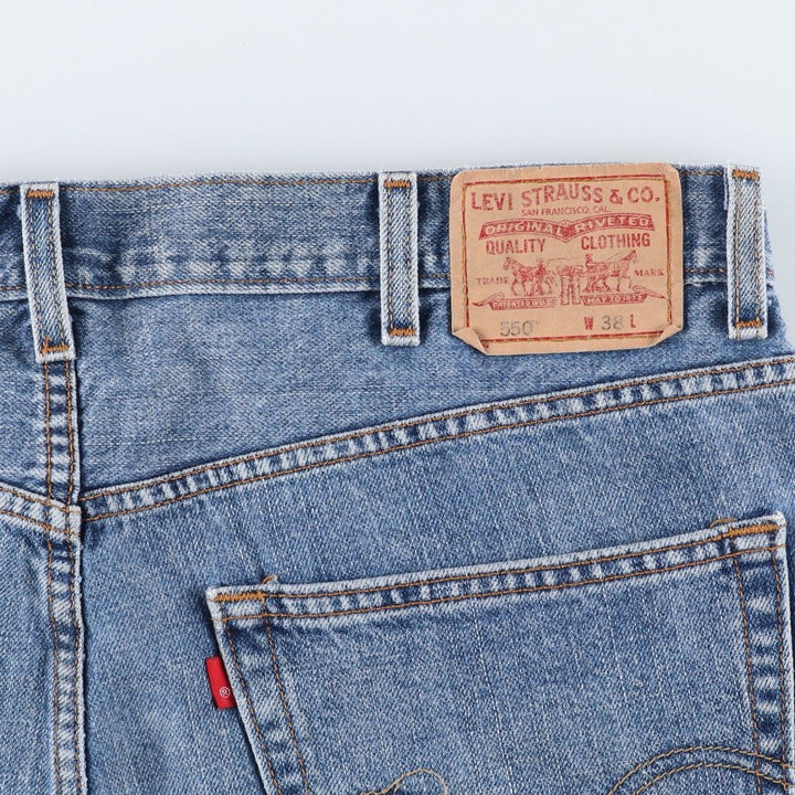 Big Size Levi's 550 Relaxed Fit Denim Shorts (Men's W40 equivalent) cotton blue type Vintage Second Hand