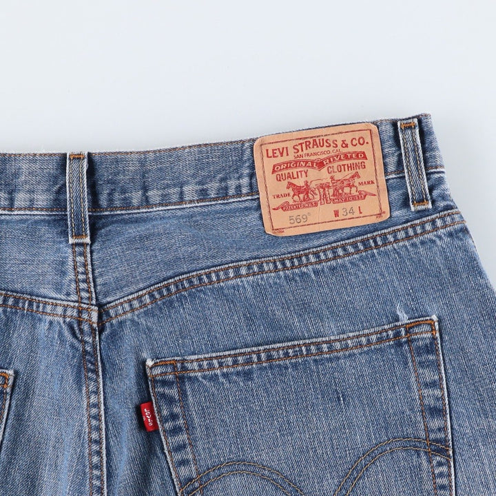 Levi's 569 Loose Denim Shorts, Men's W37 (approx.) unclear blue type Vintage Second Hand