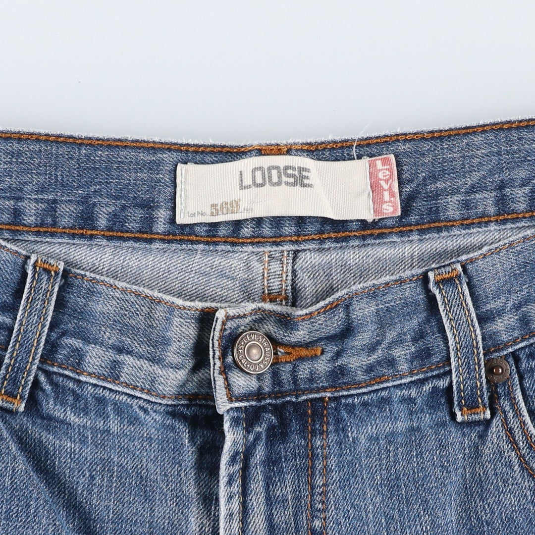 Levi's 569 Loose Denim Shorts, Men's W37 (approx.) unclear blue type Vintage Second Hand