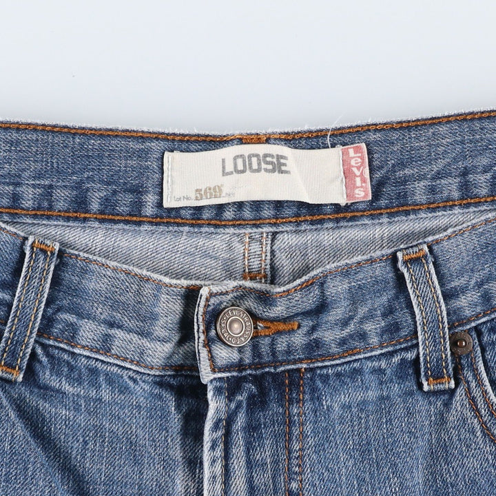 Levi's 569 Loose Denim Shorts, Men's W37 (approx.) unclear blue type Vintage Second Hand