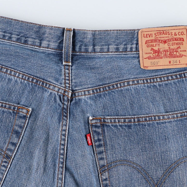 Levi's 569 Loose Denim Shorts, Men's W37 (approx.) unclear blue type Vintage Second Hand