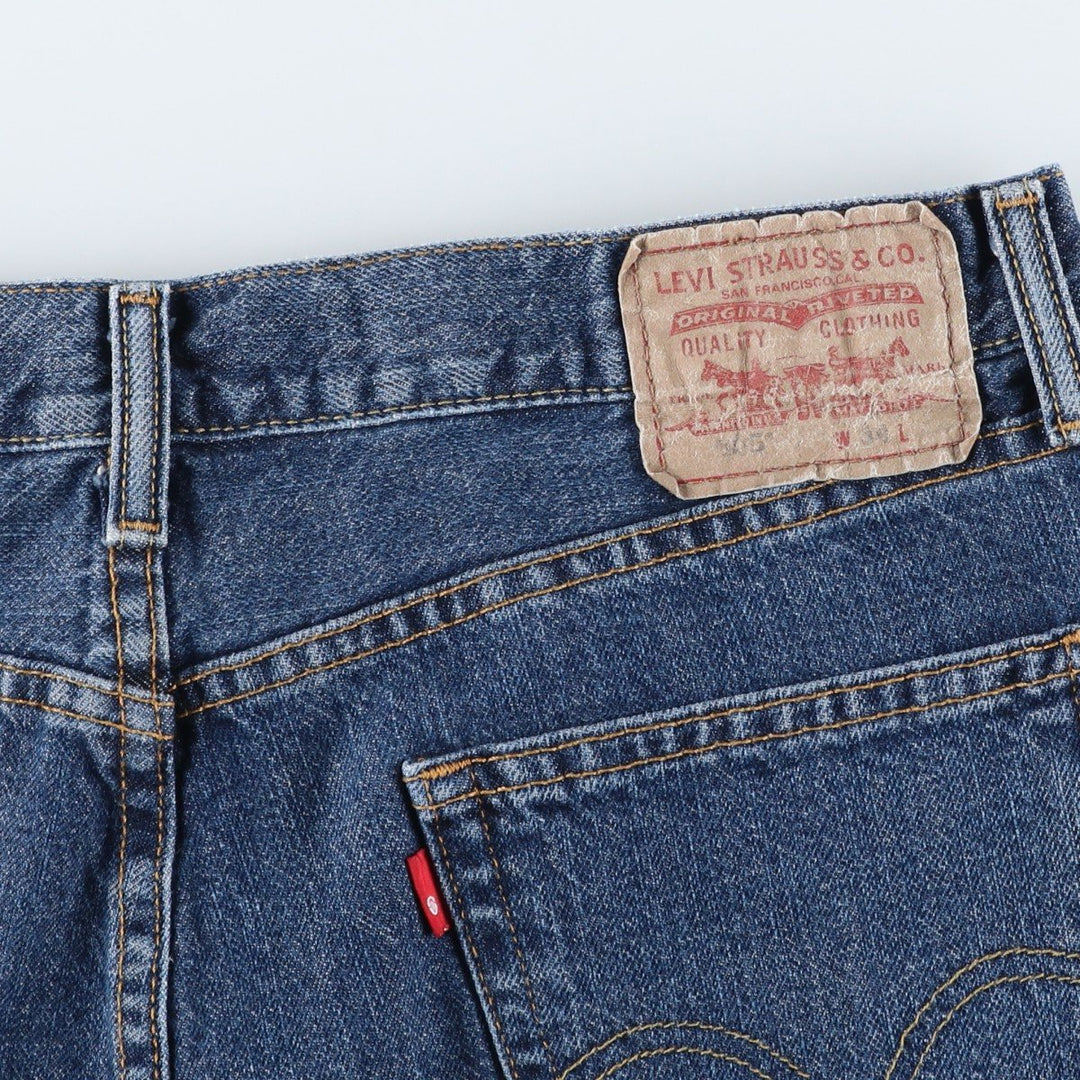 Levi's 505 denim shorts, men's size W35 cotton blue type Vintage Second Hand