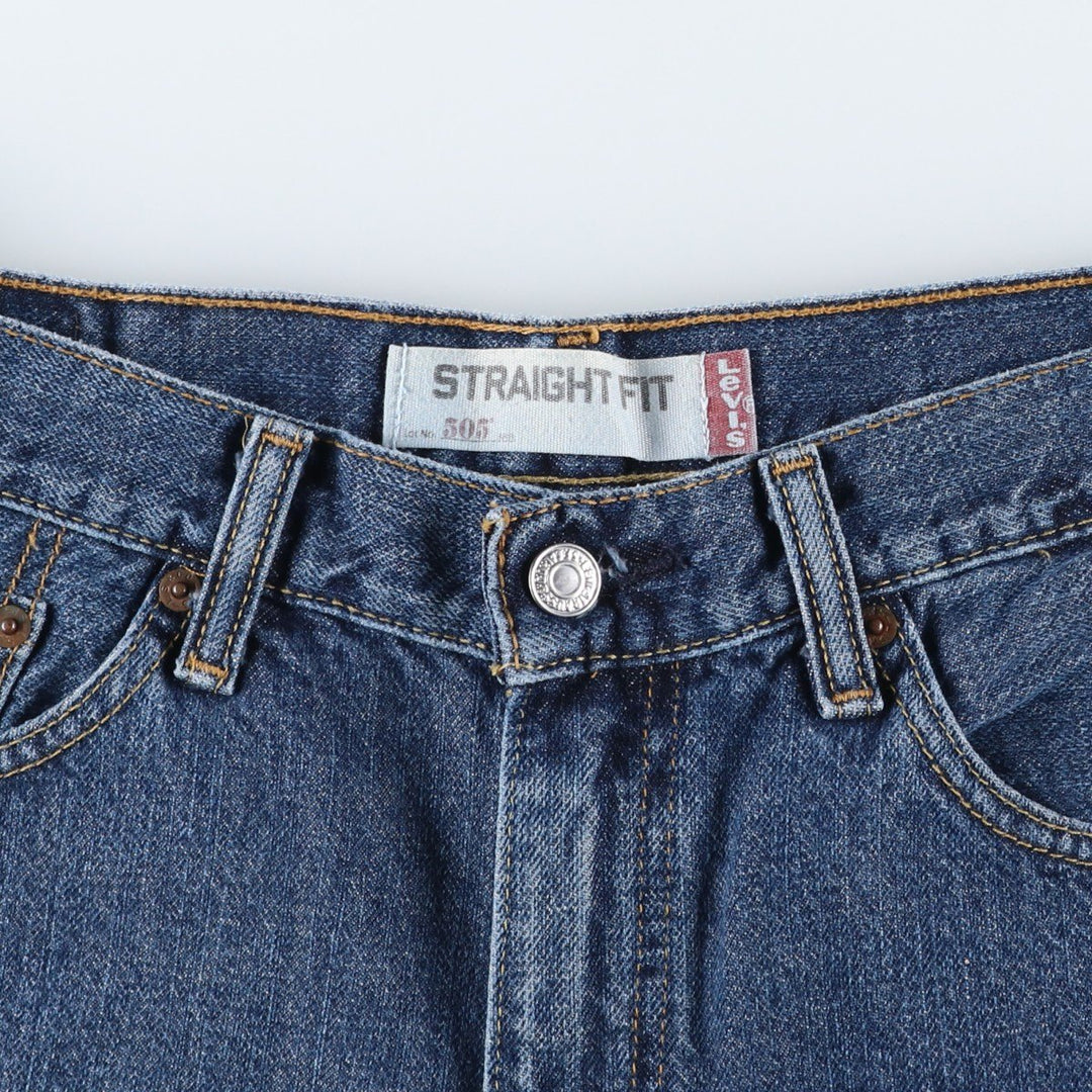 Levi's 505 denim shorts, men's size W35 cotton blue type Vintage Second Hand