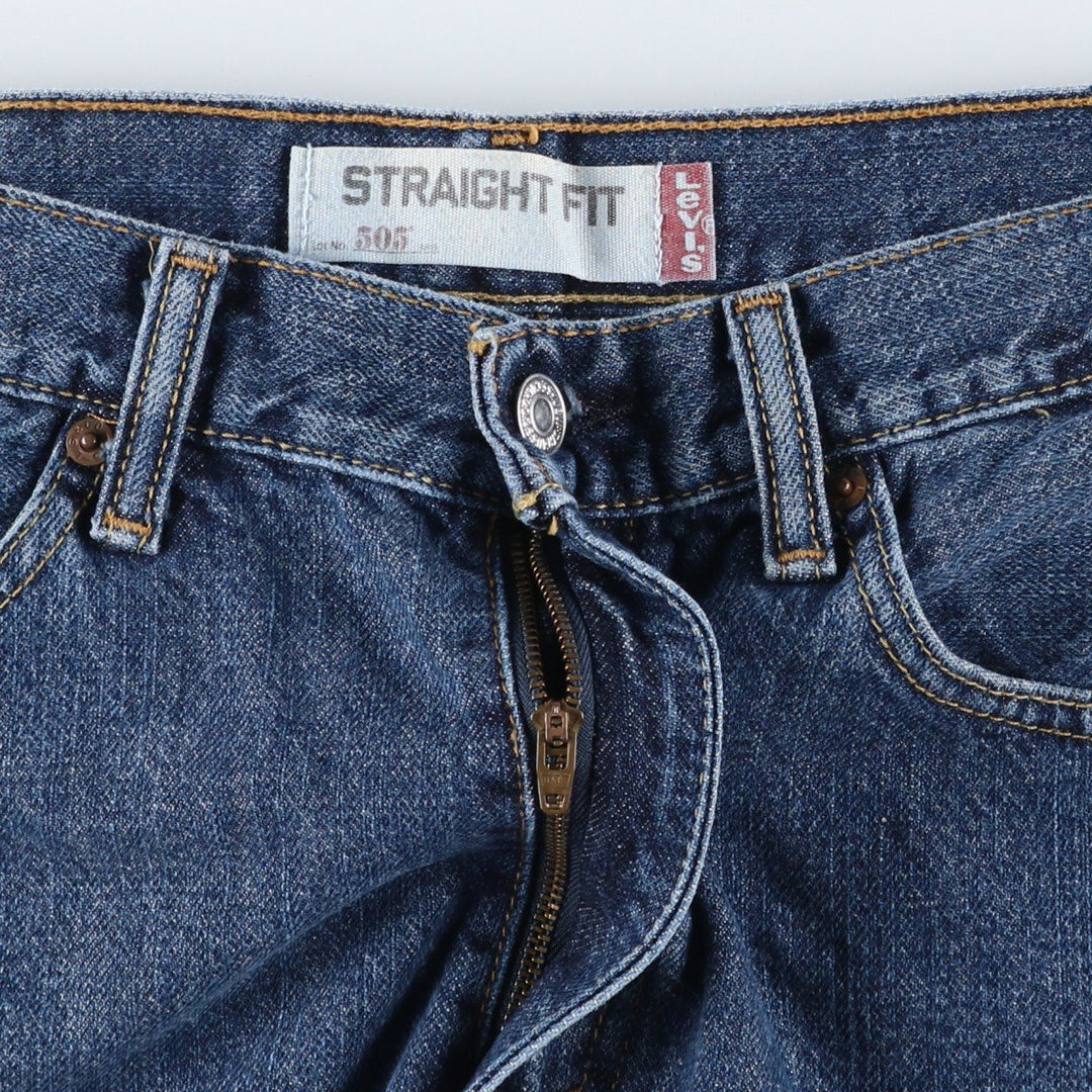 Levi's 505 denim shorts, men's size W35 cotton blue type Vintage Second Hand