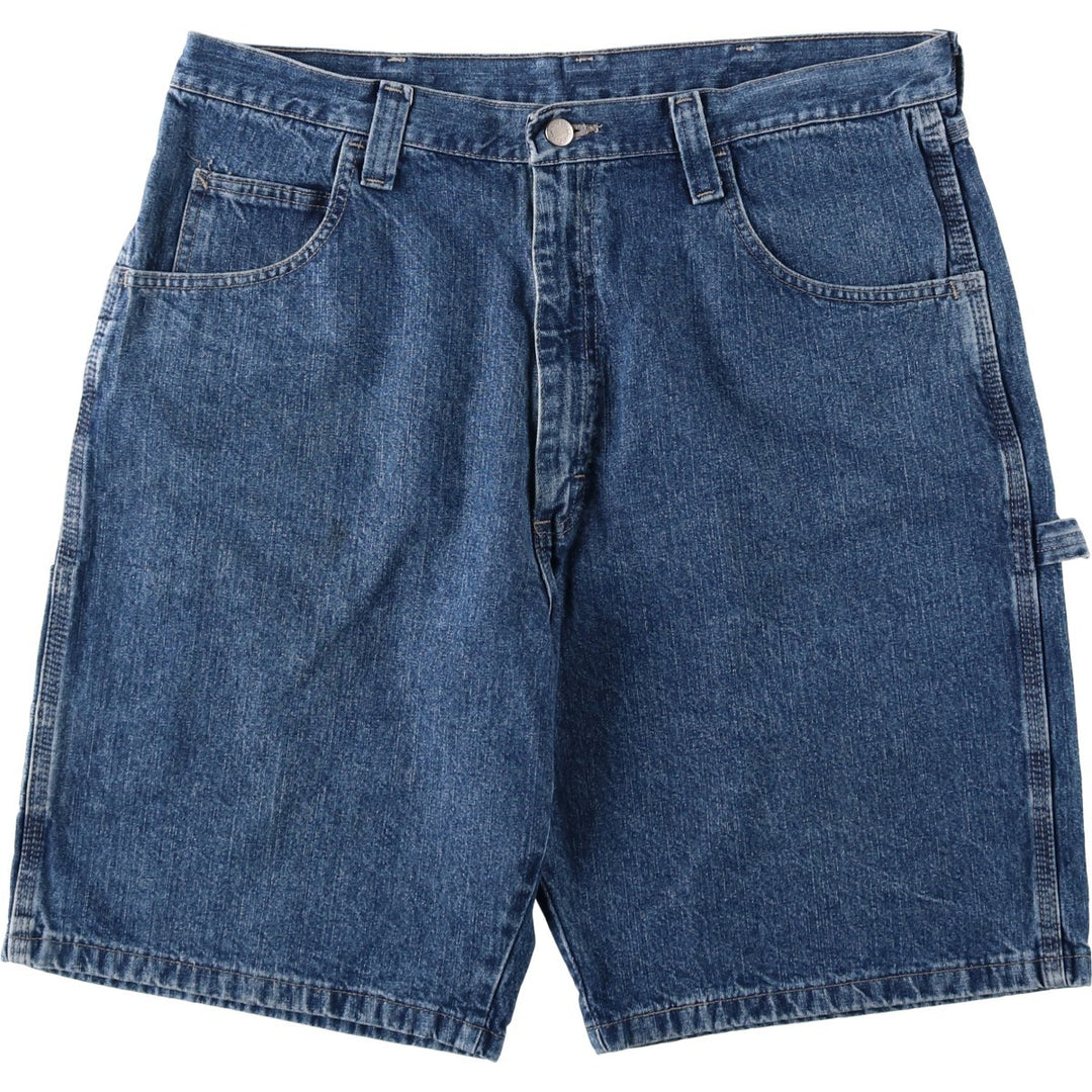 Wrangler denim painter shorts, men's size W37 (approx.) cotton blue type Vintage Second Hand