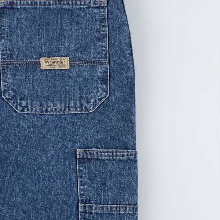 Wrangler denim painter shorts, men's size W37 (approx.) cotton blue type Vintage Second Hand