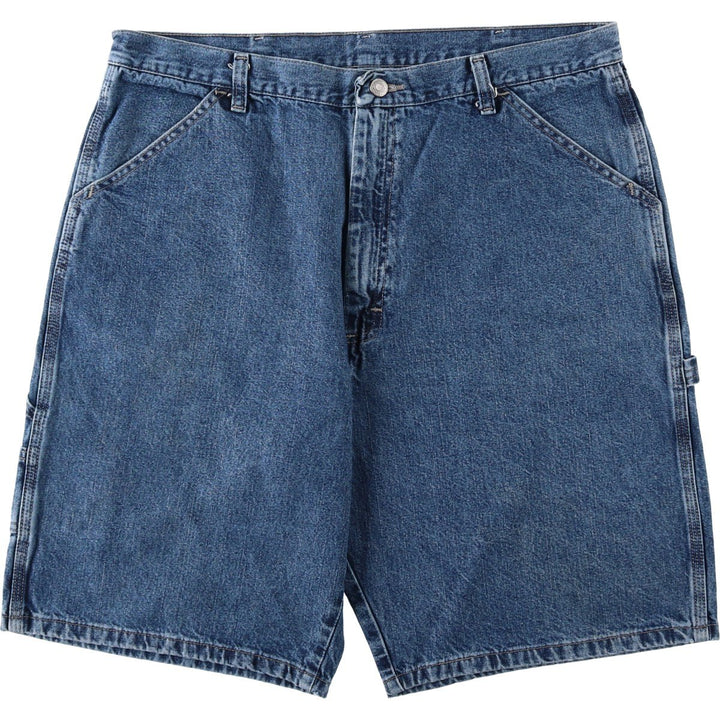 Wrangler denim painter shorts, men's size W37 (approx.) cotton blue type Vintage Second Hand