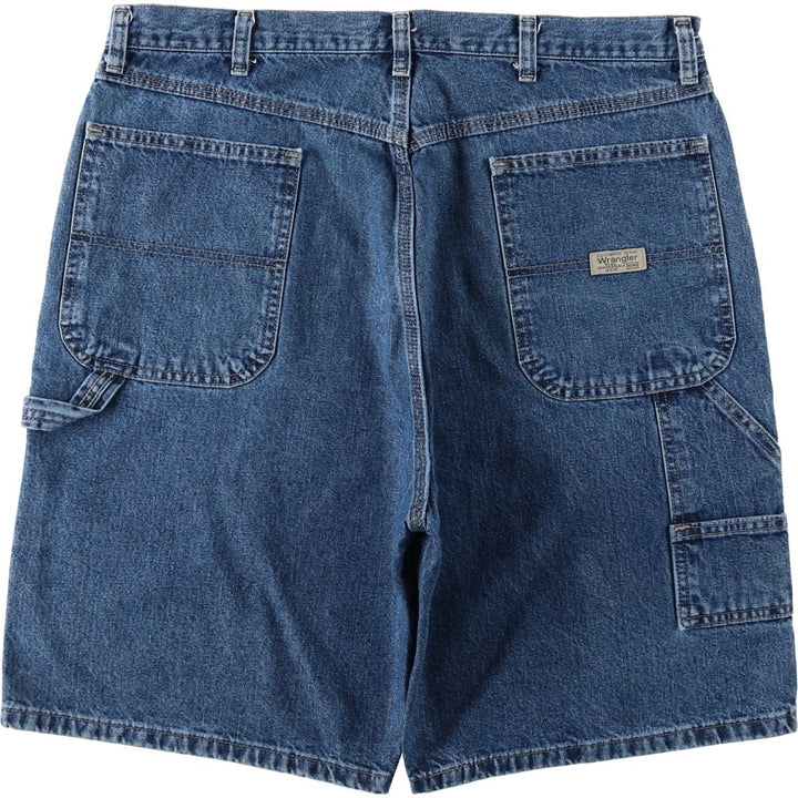 Wrangler denim painter shorts, men's size W37 (approx.) cotton blue type Vintage Second Hand