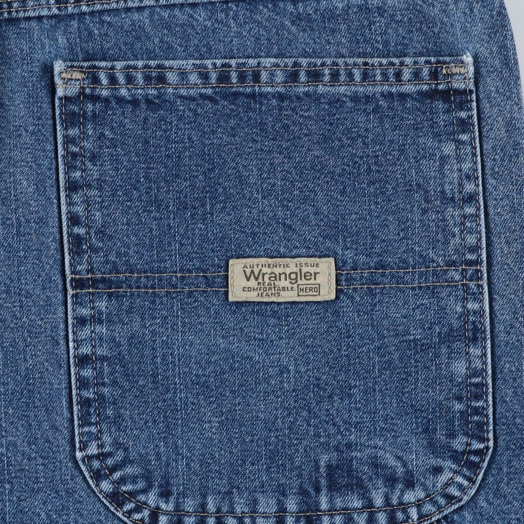Wrangler denim painter shorts, men's size W37 (approx.) cotton blue type Vintage Second Hand