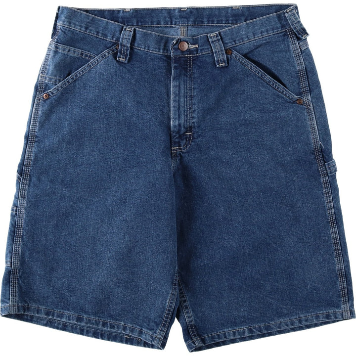 Lee denim painter shorts, men's size W35 (approx.) cotton blue type Vintage Second Hand