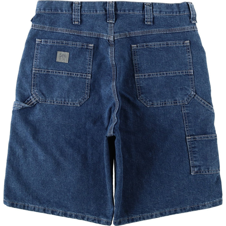 Lee denim painter shorts, men's size W35 (approx.) cotton blue type Vintage Second Hand