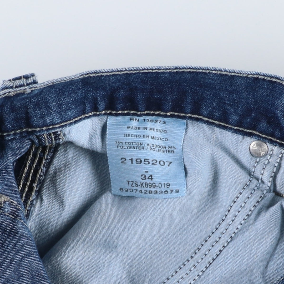 Lee denim painter shorts, men's size W35 (approx.) cotton blue type Vintage Second Hand
