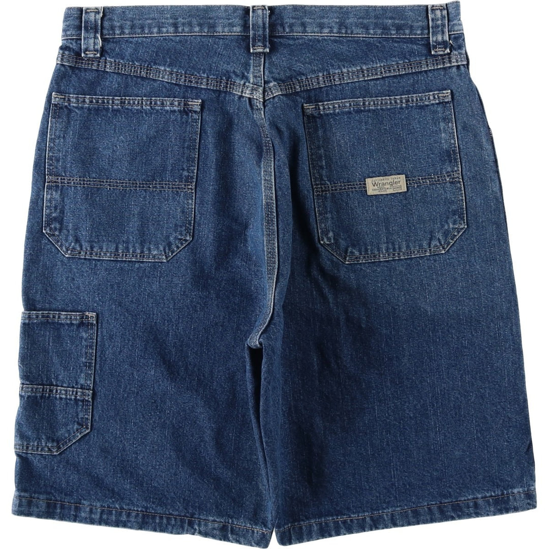 Wrangler denim shorts, men's size W34 (approx.) cotton blue type Vintage Second Hand