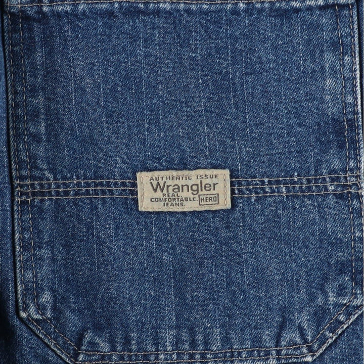 Wrangler denim shorts, men's size W34 (approx.) cotton blue type Vintage Second Hand