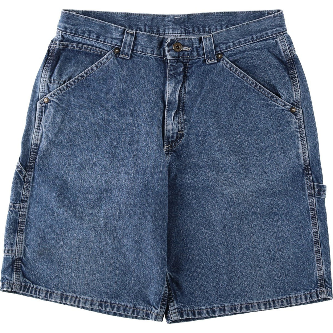 Lee denim painter shorts, men's size W34 (approx.) unclear blue type Vintage Second Hand