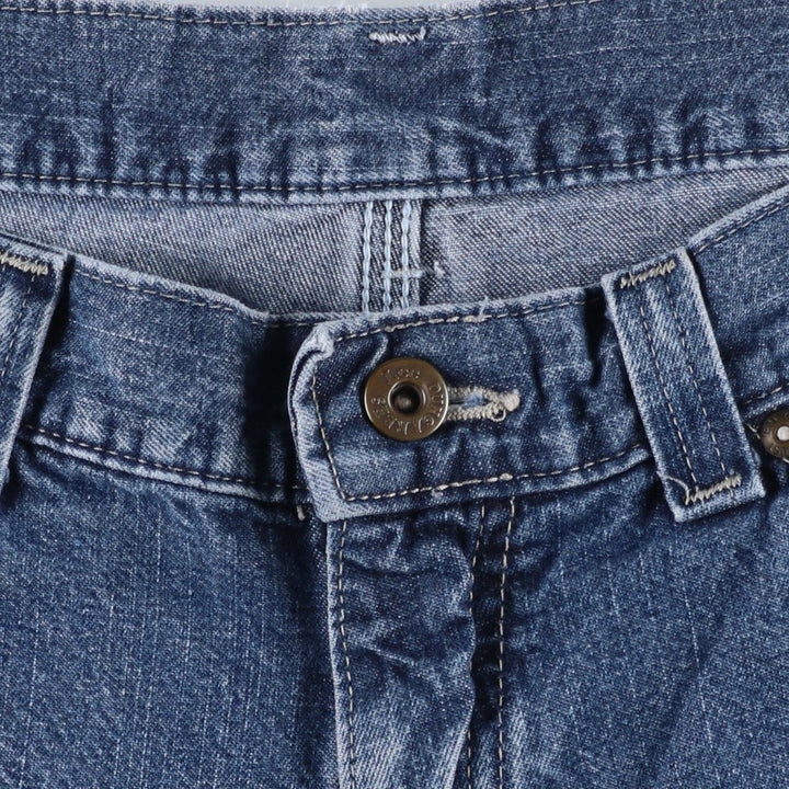 Lee denim painter shorts, men's size W34 (approx.) unclear blue type Vintage Second Hand