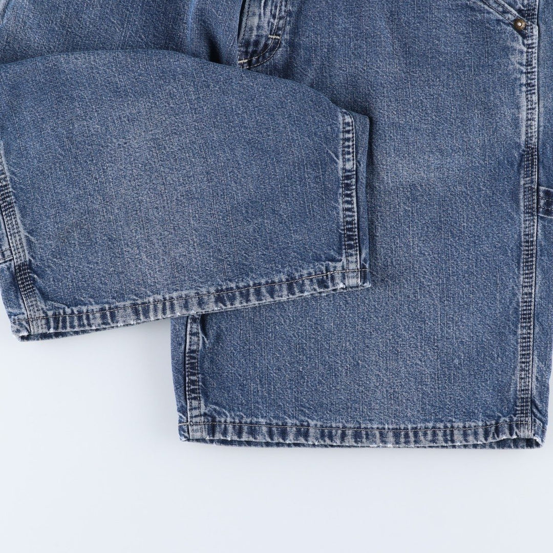 Lee denim painter shorts, men's size W34 (approx.) unclear blue type Vintage Second Hand