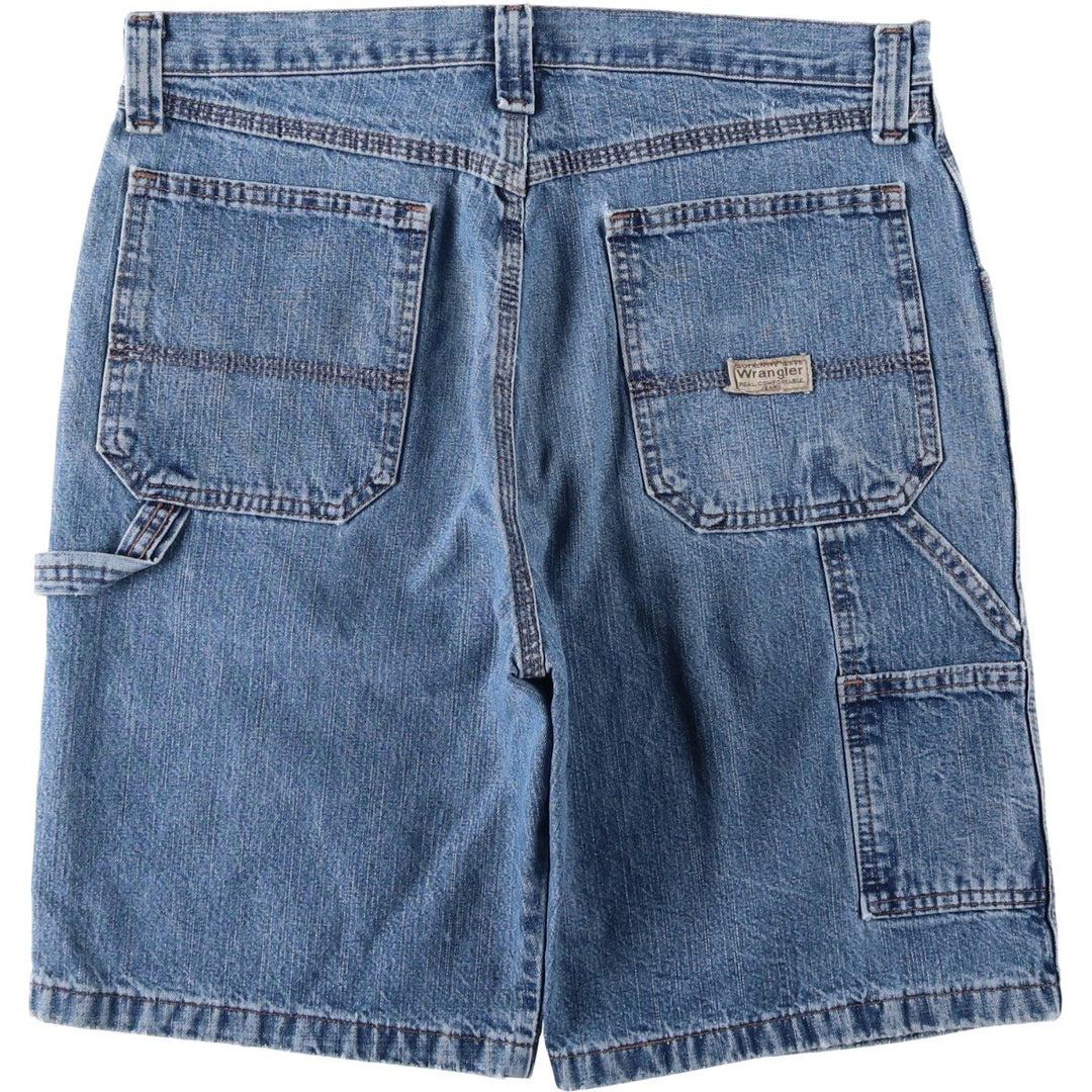 Wrangler CARPENTER Denim Painter Shorts, Shorts, Men's, W34 equivalent cotton blue type Vintage Second Hand