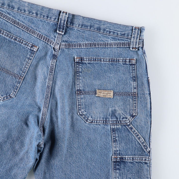 Wrangler CARPENTER Denim Painter Shorts, Shorts, Men's, W34 equivalent cotton blue type Vintage Second Hand