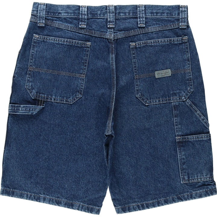 Wrangler CARPENTER Denim Painter Shorts, Shorts, Men's, W35 equivalent cotton blue type Vintage Second Hand