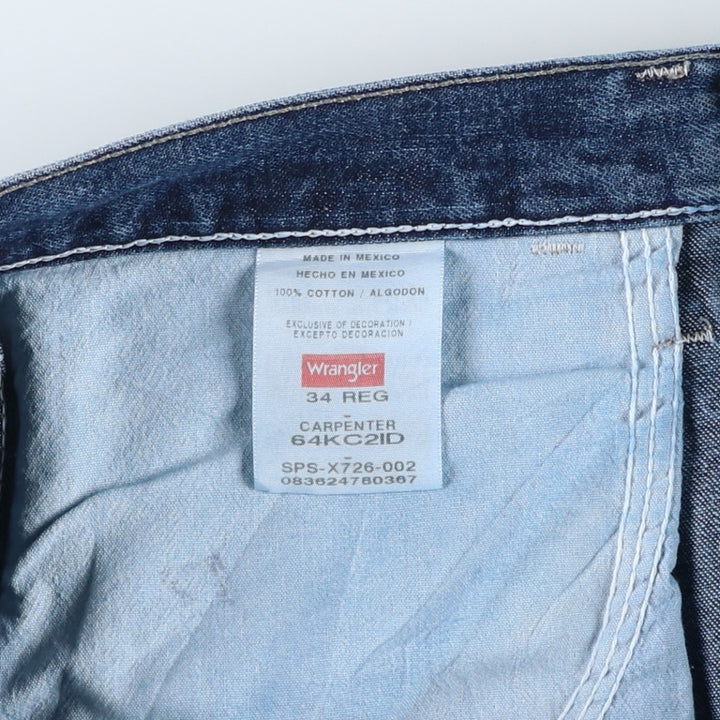 Wrangler CARPENTER Denim Painter Shorts, Shorts, Men's, W35 equivalent cotton blue type Vintage Second Hand