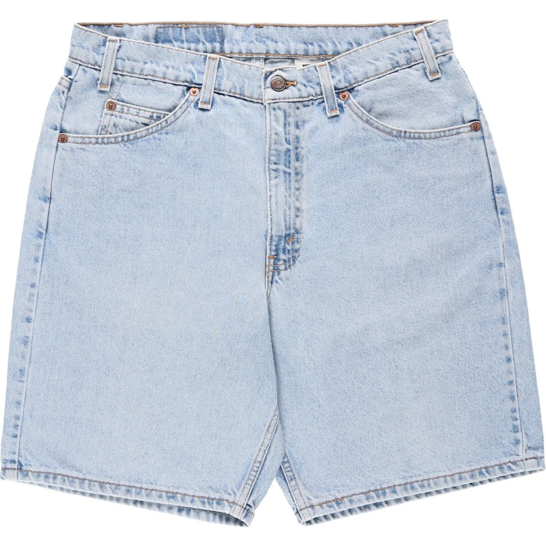 90'S Levi's 550 Relaxed Fit Orange Tab Denim Shorts, Men's Size W33 (approx.), Vintage cotton Blue type light blue Vintage Second Hand