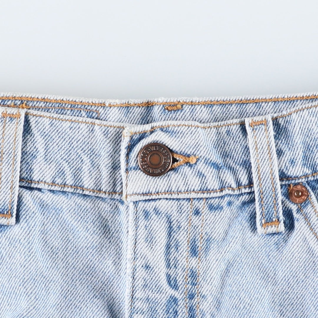 90'S Levi's 550 Relaxed Fit Orange Tab Denim Shorts, Men's Size W33 (approx.), Vintage cotton Blue type light blue Vintage Second Hand