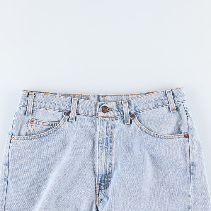 90'S Levi's 550 Relaxed Fit Orange Tab Denim Shorts, Men's Size W33 (approx.), Vintage cotton Blue type light blue Vintage Second Hand