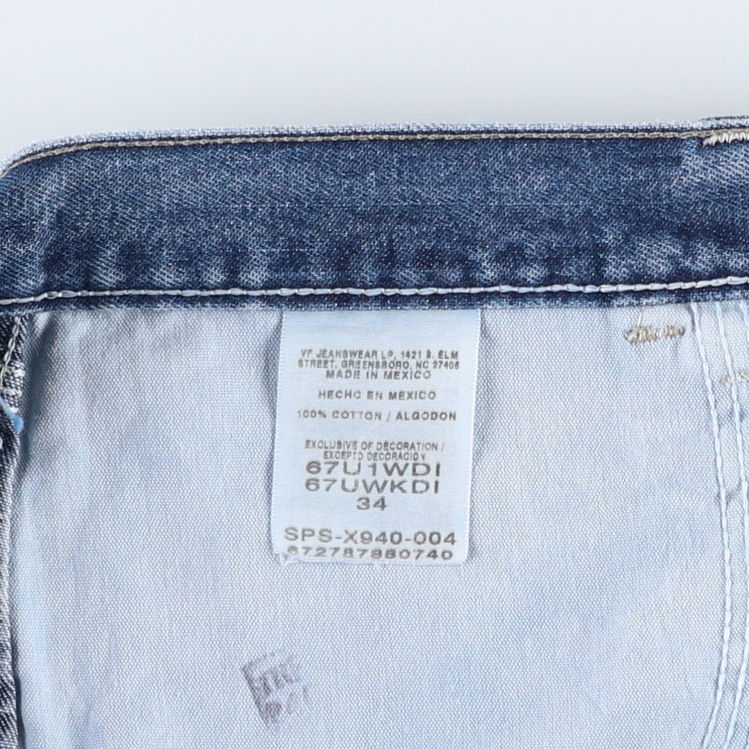 Wrangler Denim Painter Shorts, Men's, W35 equivalent cotton blue type Vintage Second Hand