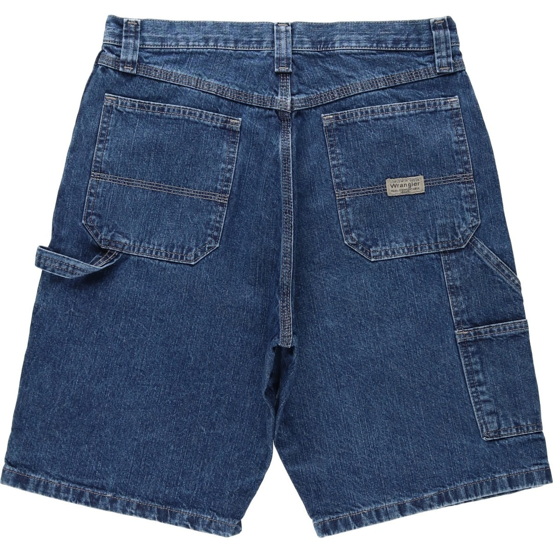 Wrangler Carpenter Denim Painter Shorts (Men's W32 equivalent) cotton blue type Vintage Second Hand