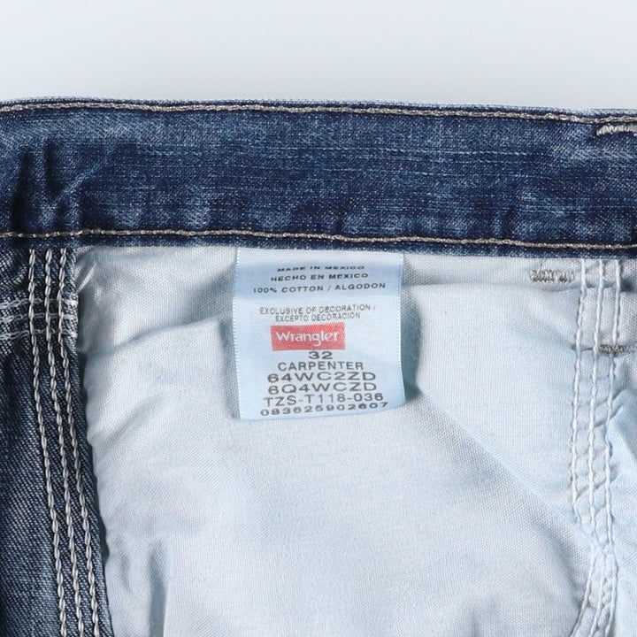 Wrangler Carpenter Denim Painter Shorts (Men's W32 equivalent) cotton blue type Vintage Second Hand