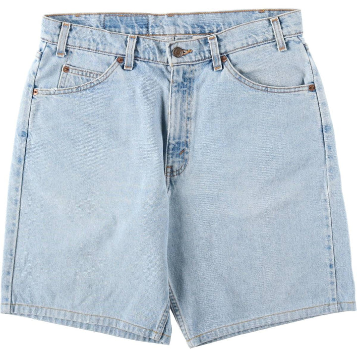 90'S Levi's 36550-1734 Relaxed Fit Orange Tab Denim Shorts, Men's W33 (approx.), Vintage cotton blue type Vintage Second Hand
