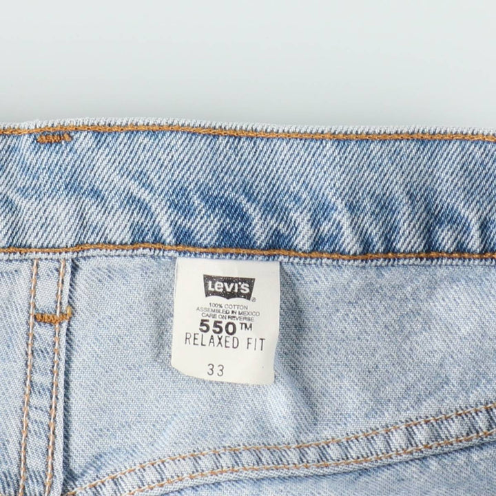 90'S Levi's 36550-1734 Relaxed Fit Orange Tab Denim Shorts, Men's W33 (approx.), Vintage cotton blue type Vintage Second Hand