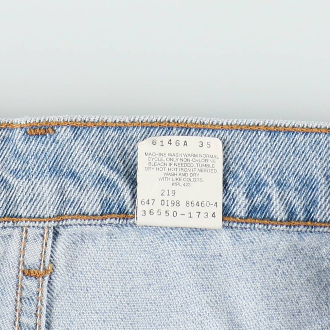 90'S Levi's 36550-1734 Relaxed Fit Orange Tab Denim Shorts, Men's W33 (approx.), Vintage cotton blue type Vintage Second Hand