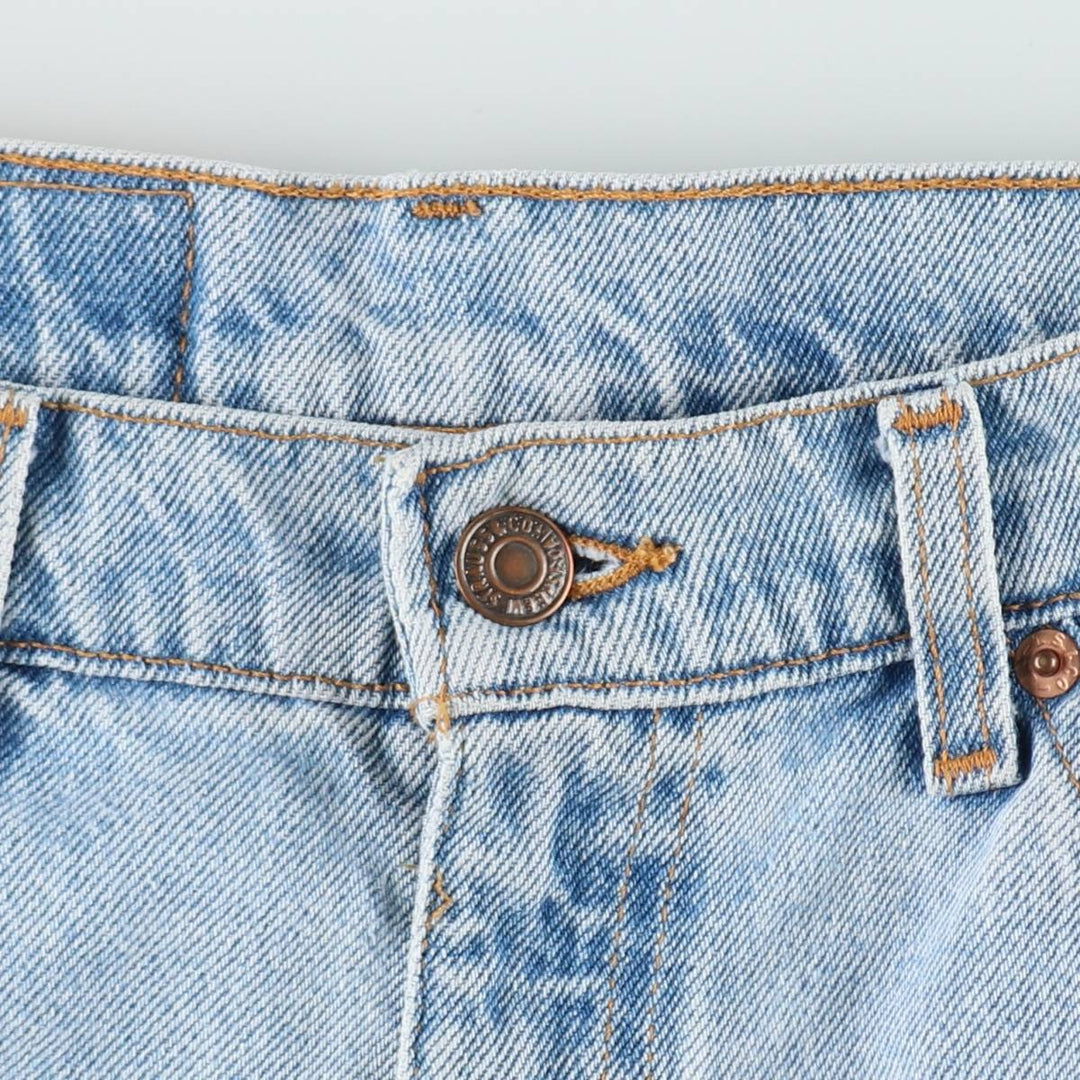 90'S Levi's 36550-1734 Relaxed Fit Orange Tab Denim Shorts, Men's W33 (approx.), Vintage cotton blue type Vintage Second Hand