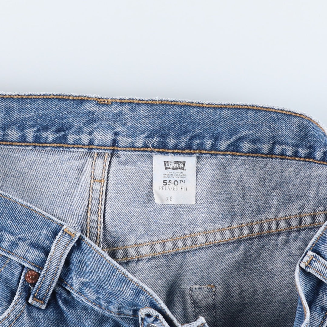 Levi's 550 Relaxed Fit Denim Shorts (Men's W37 equivalent) cotton blue type Vintage Second Hand