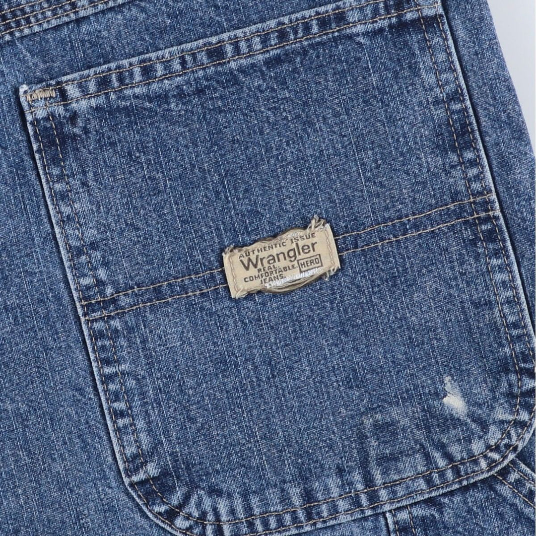 Wrangler denim painter shorts, men's size W37 (approx.) cotton blue type Vintage Second Hand