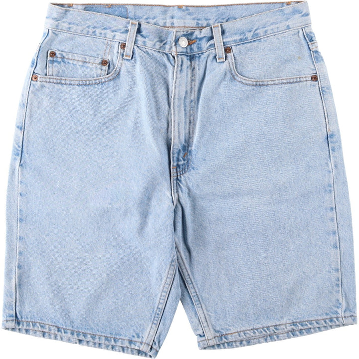 2000'S Levi's 505 Regular Fit Denim Shorts (Men's size W33 equivalent) cotton Blue type light blue Vintage Second Hand