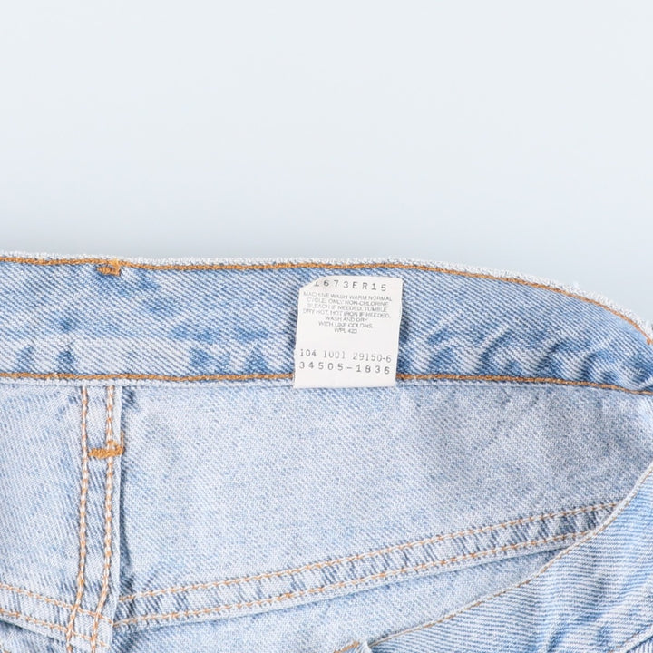 2000'S Levi's 505 Regular Fit Denim Shorts (Men's size W33 equivalent) cotton Blue type light blue Vintage Second Hand