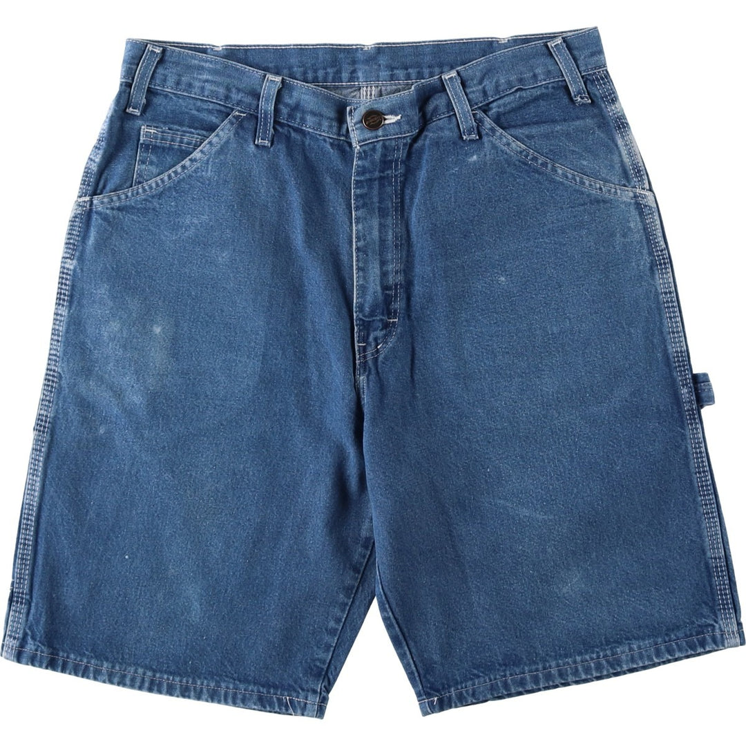 Dickies denim painter shorts, short pants, men's size w33 cotton blue type Vintage Second Hand