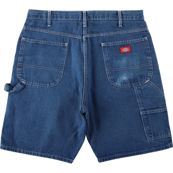 Dickies Relaxed Fit Denim Painter Shorts (Men's W37 equivalent) cotton blue type Vintage Second Hand