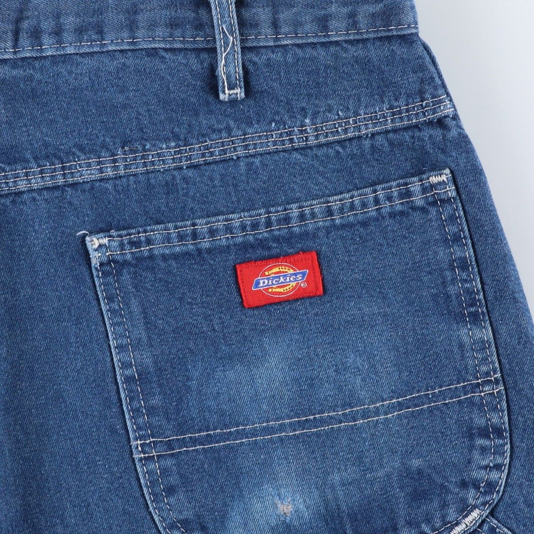 Dickies Relaxed Fit Denim Painter Shorts (Men's W37 equivalent) cotton blue type Vintage Second Hand