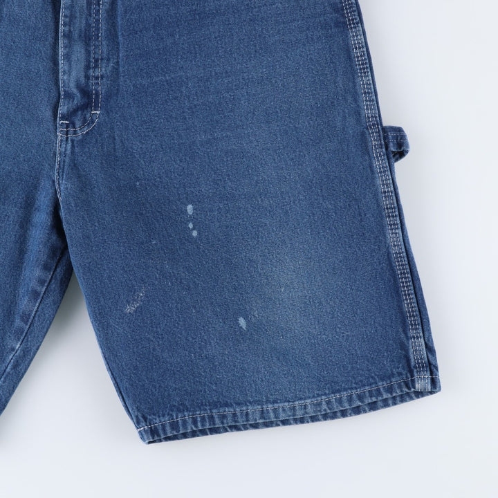 Dickies Relaxed Fit Denim Painter Shorts (Men's W37 equivalent) cotton blue type Vintage Second Hand