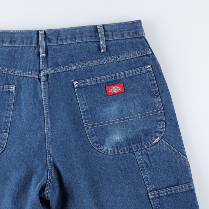 Dickies Relaxed Fit Denim Painter Shorts (Men's W37 equivalent) cotton blue type Vintage Second Hand