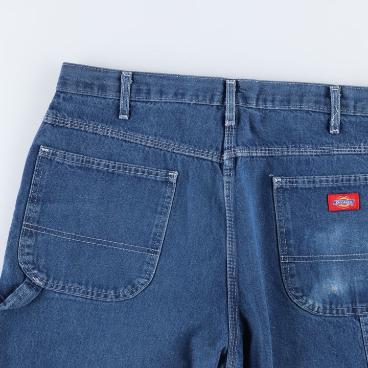 Dickies Relaxed Fit Denim Painter Shorts (Men's W37 equivalent) cotton blue type Vintage Second Hand
