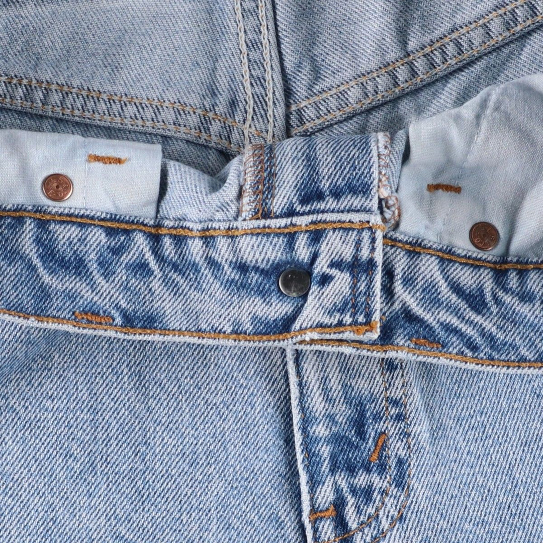90'S Levi's 550 Relaxed Fit Orange Tab Denim Shorts, Men's Size W32 (approx.), Vintage cotton Blue type light blue Vintage Second Hand