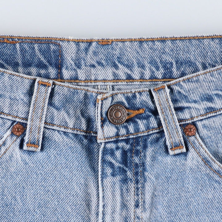90'S Levi's 550 Relaxed Fit Orange Tab Denim Shorts, Men's Size W32 (approx.), Vintage cotton Blue type light blue Vintage Second Hand